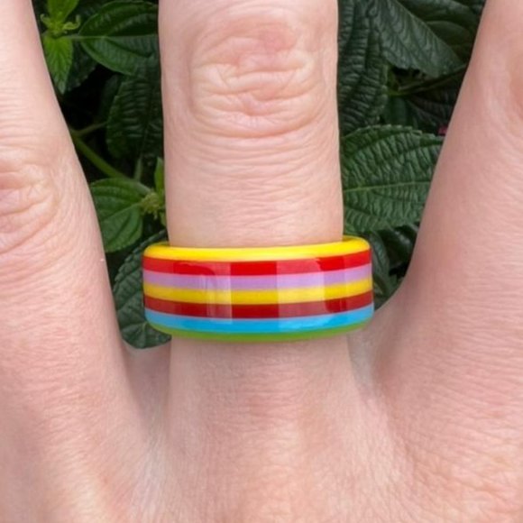 Korean style Acrylic ring - Picture 3 of 5